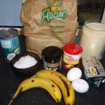 Amerikanske pandekager med kokosmælk og banan - ingredienser
