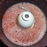 Chiliqourice grapefruit - kødet færdigt i foodprocessoren