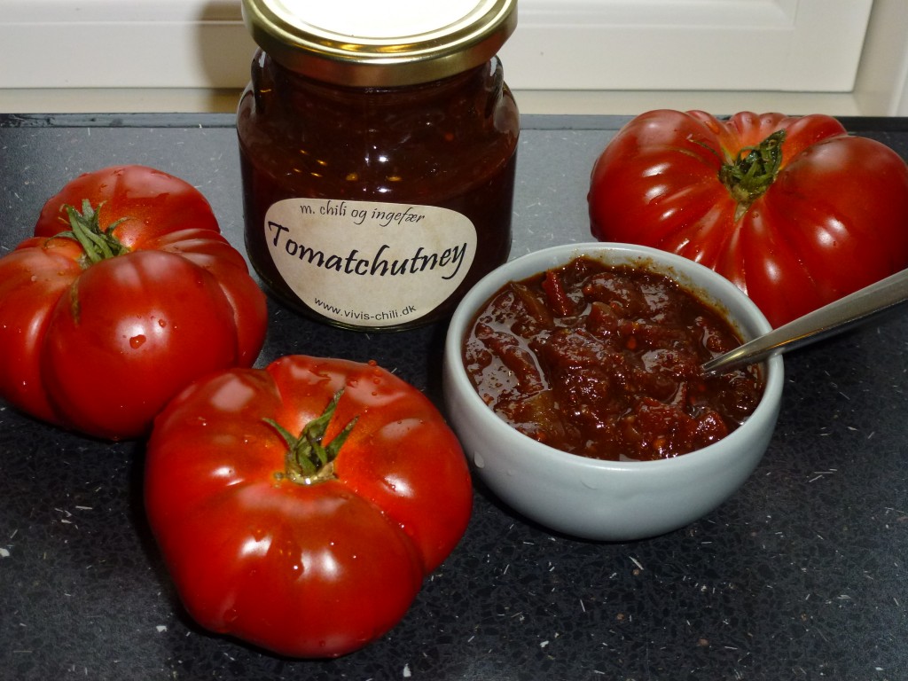 Tomatchutney med chili og ingefær