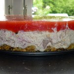 Rabarber-appelsin-chili-cheesecake - den færdige kage 1