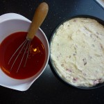 Rabarber-appelsin-chili-cheesecake - klar til sidste skridt