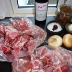 Bones braised in red wine and chili (will be translated upon request) - Ingredients
