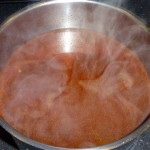 Hel langtidsstegt svinebov med svær og skaft (Pulled Pork) - Model 2 - væsken koges ind til 3-5 dl