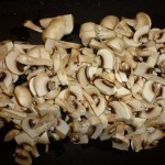 Mushrooms, butter beans and gorgonzola - hakkede champignons