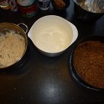 Vegansk ris a la mande kage med ingefær og chili - der er gjort klar til at blande